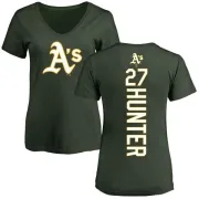 Catfish Hunter Women's Oakland Athletics Backer Slim Fit T-Shirt - Green