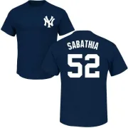 CC Sabathia New York Yankees Name & Number T-Shirt - Navy