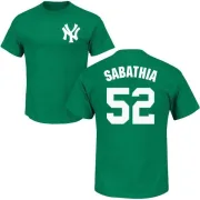 CC Sabathia New York Yankees St. Patrick's Day Name & Number T-Shirt - Green