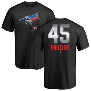 Cecil Fielder Toronto Blue Jays Midnight Mascot T-Shirt - Black