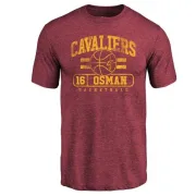 Cedi Osman Cleveland Cavaliers Maroon Baseline Tri-Blend T-Shirt