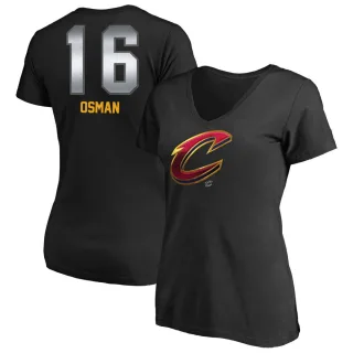 Cedi Osman Women's Cleveland Cavaliers Black Midnight Mascot T-Shirt