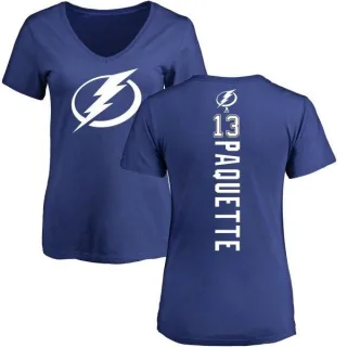 Cedric Paquette Women's Tampa Bay Lightning Backer T-Shirt - Blue