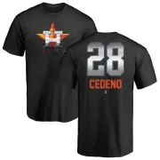 Cesar Cedeno Houston Astros Midnight Mascot T-Shirt - Black