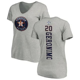 Cesar Geronimo Women's Houston Astros Backer Slim Fit T-Shirt - Ash