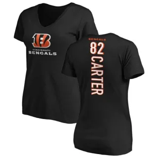 Cethan Carter Women's Cincinnati Bengals Backer Slim Fit T-Shirt - Black