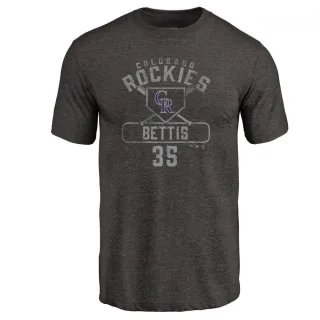 Chad Bettis Colorado Rockies Base Runner Tri-Blend T-Shirt - Black