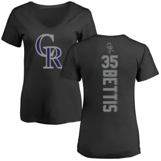 Chad Bettis Women's Colorado Rockies Backer Slim Fit T-Shirt - Black