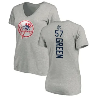 Chad Green Women's New York Yankees Backer Slim Fit T-Shirt - Ash