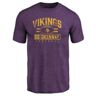 Chad Greenway Minnesota Vikings Flanker Tri-Blend T-Shirt - Purple