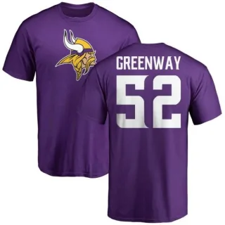 Chad Greenway Minnesota Vikings Name & Number Logo T-Shirt - Purple