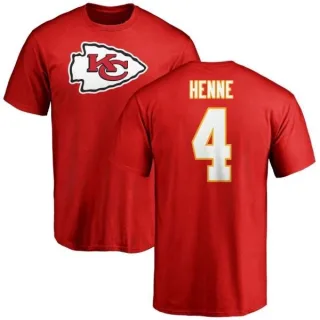 Chad Henne Kansas City Chiefs Name & Number Logo T-Shirt - Red