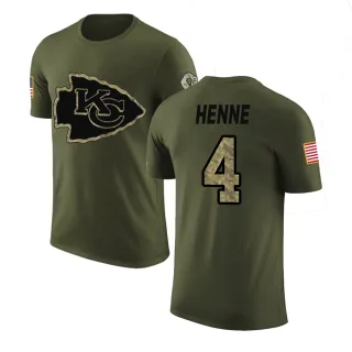 Chad Henne Kansas City Chiefs Olive Salute to Service Legend T-Shirt