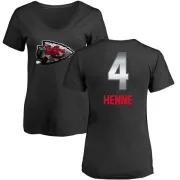 Chad Henne Women's Kansas City Chiefs Midnight Mascot T-Shirt - Black