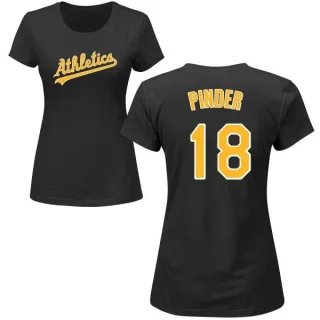 Chad Pinder Women's Oakland Athletics Name & Number T-Shirt - Black