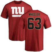 Chad Wheeler New York Giants Name & Number Logo T-Shirt - Red