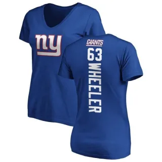 Chad Wheeler Women's New York Giants Backer Slim Fit T-Shirt - Royal