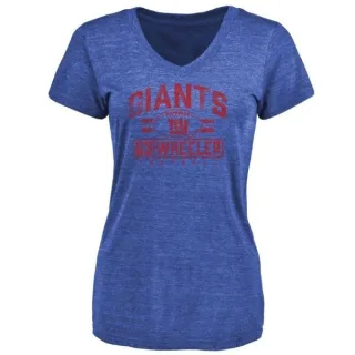 Chad Wheeler Women's New York Giants Flanker Tri-Blend T-Shirt - Royal