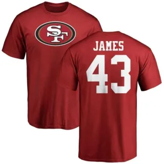 Chanceller James San Francisco 49ers Name & Number Logo T-Shirt - Red