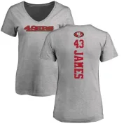 Chanceller James Women's San Francisco 49ers Backer V-Neck T-Shirt - Ash