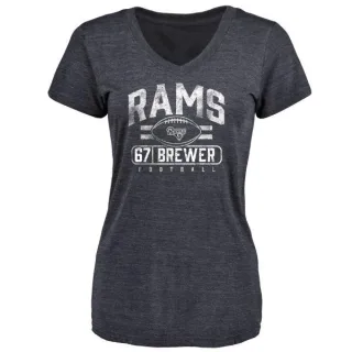 Chandler Brewer Women's Los Angeles Rams Flanker Tri-Blend T-Shirt - Navy