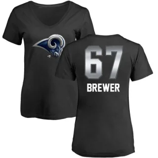 Chandler Brewer Women's Los Angeles Rams Midnight Mascot T-Shirt - Black