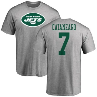 Chandler Catanzaro New York Jets Name & Number Logo T-Shirt - Ash