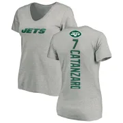 Chandler Catanzaro Women's New York Jets Backer V-Neck T-Shirt - Ash