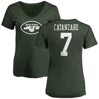 Chandler Catanzaro Women's New York Jets Name & Number Logo Slim Fit T-Shirt - Green