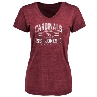 Chandler Jones Women's Arizona Cardinals Flanker Tri-Blend T-Shirt - Maroon