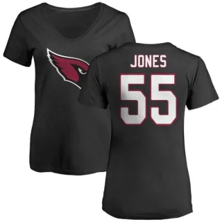 Chandler Jones Women's Arizona Cardinals Name & Number Logo Slim Fit T-Shirt - Black