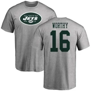 Chandler Worthy New York Jets Name & Number Logo T-Shirt - Ash