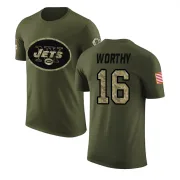 Chandler Worthy New York Jets Olive Salute to Service Legend T-Shirt