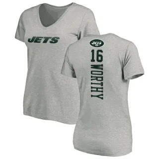 Chandler Worthy Women's New York Jets Backer V-Neck T-Shirt - Ash