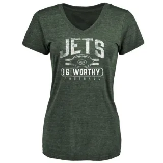 Chandler Worthy Women's New York Jets Flanker Tri-Blend T-Shirt - Green