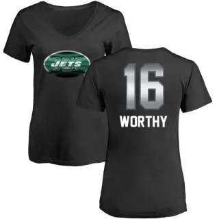 Chandler Worthy Women's New York Jets Midnight Mascot T-Shirt - Black