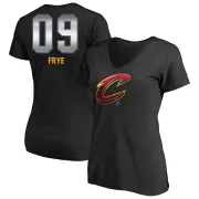 Channing Frye Women's Cleveland Cavaliers Black Midnight Mascot T-Shirt