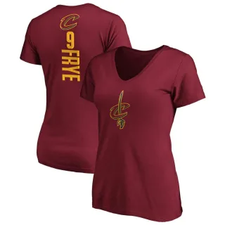 Channing Frye Women's Cleveland Cavaliers Maroon Backer T-Shirt