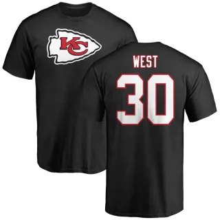 Charcandrick West Kansas City Chiefs Name & Number Logo T-Shirt - Black