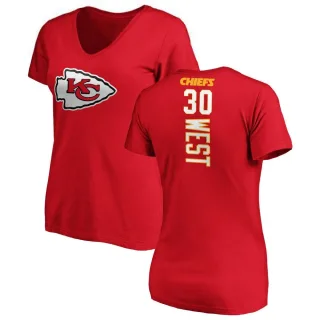 Charcandrick West Women's Kansas City Chiefs Backer Slim Fit T-Shirt - Red