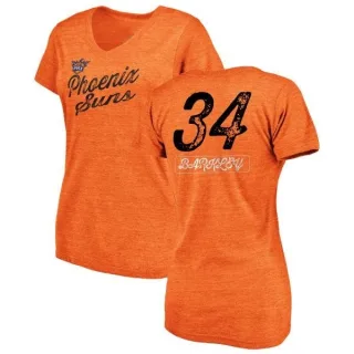 Charles Barkley Women's Phoenix Suns Orange Sideline Tri-Blend V-Neck T-Shirt