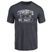 Charles Haley Dallas Cowboys Flanker Tri-Blend T-Shirt - Navy