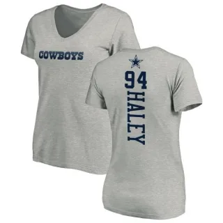 Charles Haley Women's Dallas Cowboys Backer Slim Fit T-Shirt - Ash