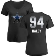 Charles Haley Women's Dallas Cowboys Midnight Mascot T-Shirt - Black