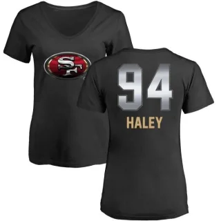 Charles Haley Women's San Francisco 49ers Midnight Mascot T-Shirt - Black