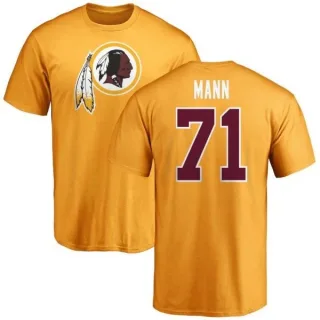 Charles Mann Washington Redskins Name & Number Logo T-Shirt - Gold