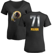 Charles Mann Women's Washington Redskins Midnight Mascot T-Shirt - Black