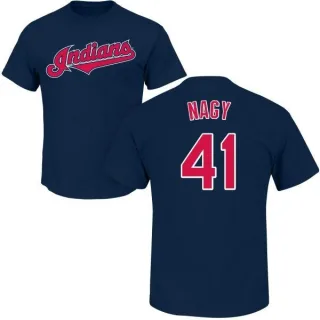 Charles Nagy Cleveland Indians Name & Number T-Shirt - Navy