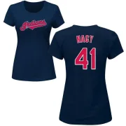 Charles Nagy Women's Cleveland Indians Name & Number T-Shirt - Navy