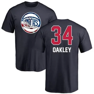 Charles Oakley New York Knicks Navy Name and Number Banner Wave T-Shirt